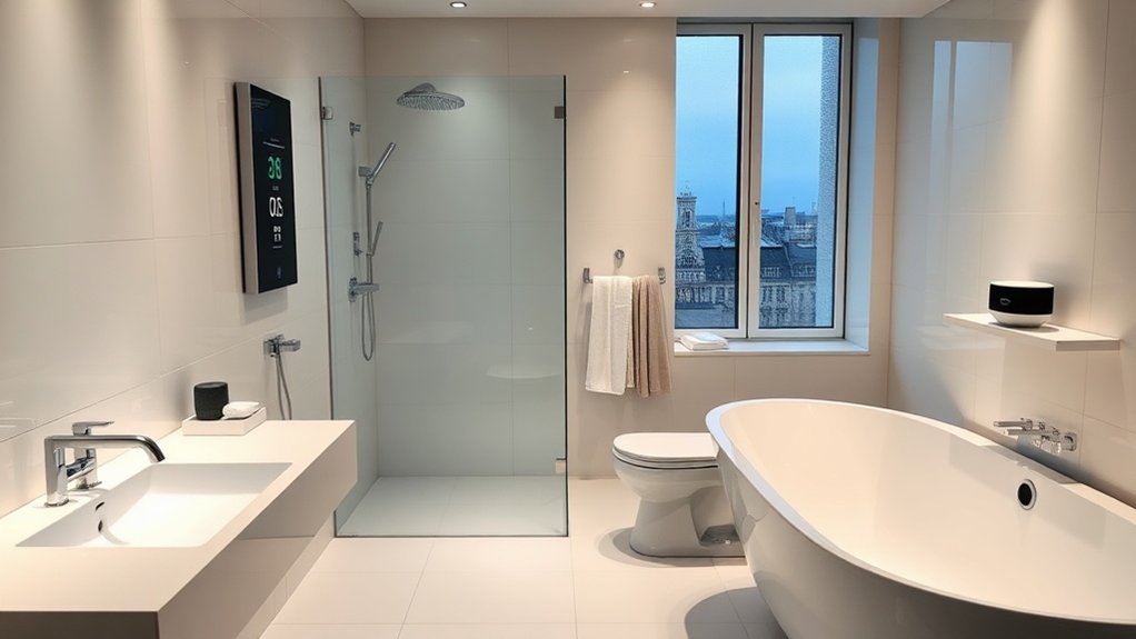 essentiels de salle de bain modernes connectés