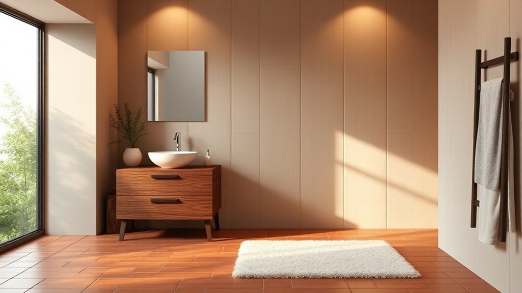 Les tons terreux créent de la chaleur