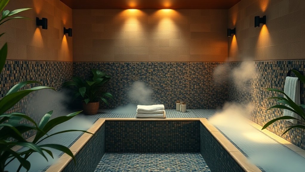 planification d'espace de hammam à domicile