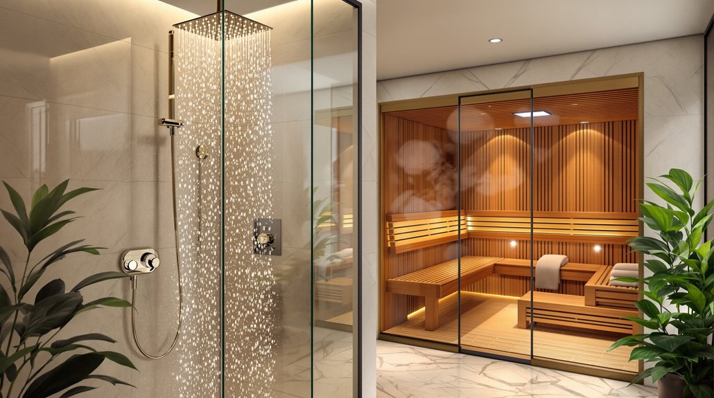 douche italienne et sauna