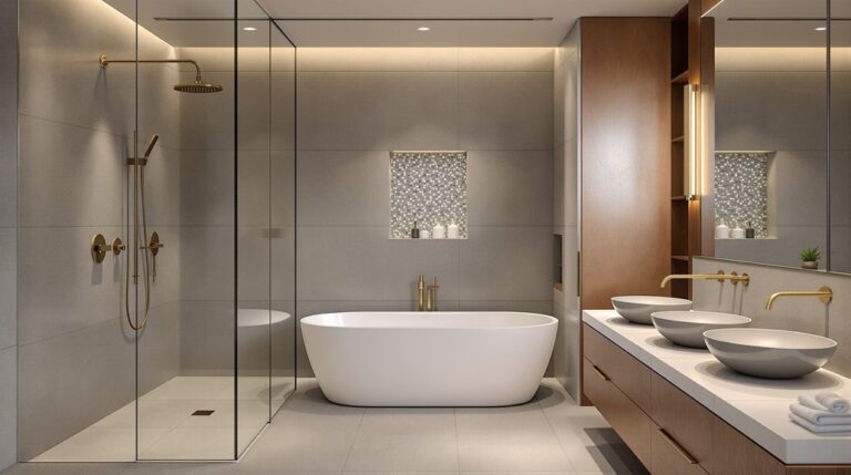 tendances de design de salle de bain moderne