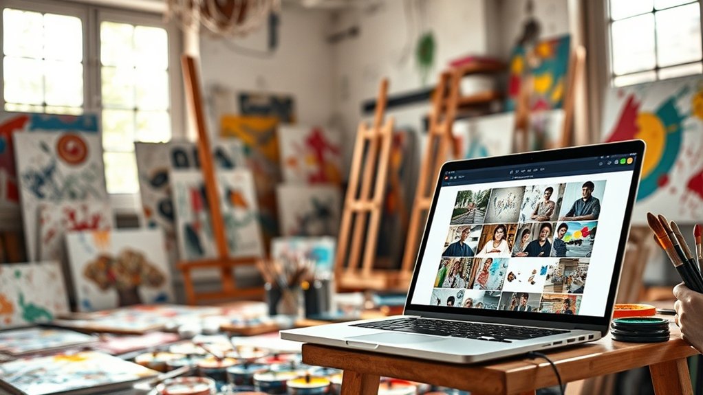 portfolio en ligne pour artistes