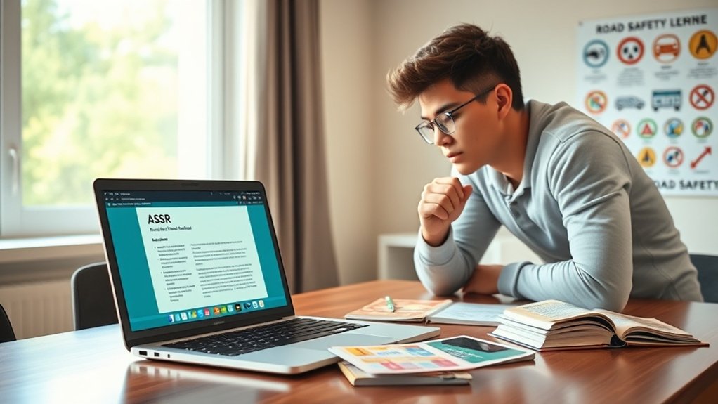 accès à l'examen en ligne assr