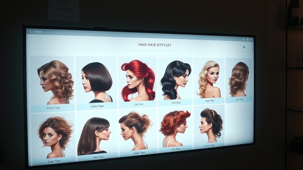 expérience de navigation de coiffure intuitive