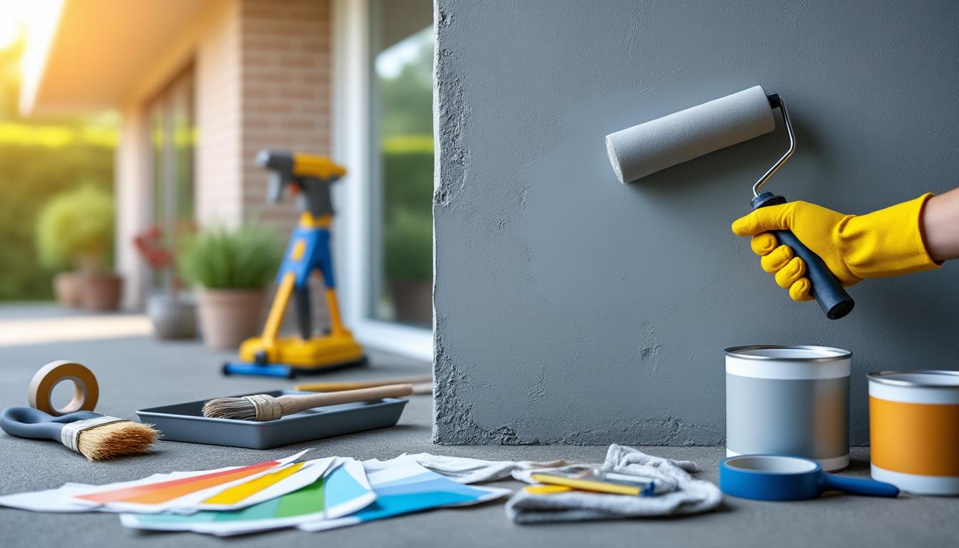 découvrez comment choisir la peinture idéale pour extérieur en béton et les étapes clés pour appliquer la bonne finition, assurant durabilité et esthétisme à vos surfaces extérieures.