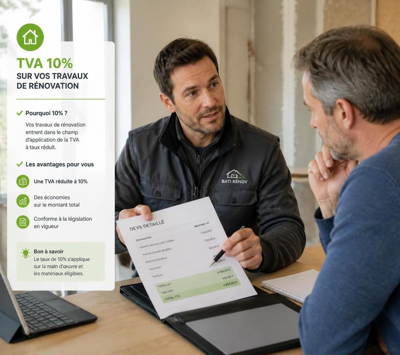 découvrez tout sur la tva travaux à 10 % : conditions d'éligibilité, avantages fiscaux et comment en bénéficier pour vos projets de rénovation.